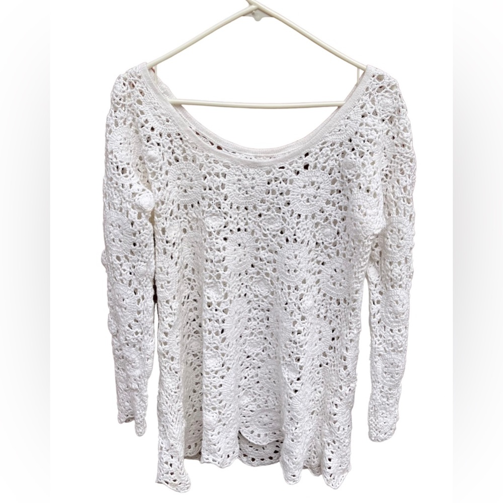 TOGETHER -Vintage Oversized Crochet Knit -Size Large
